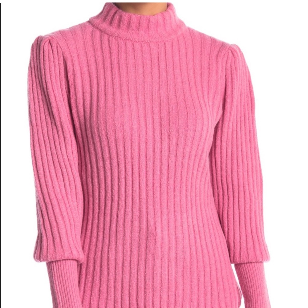 WAYF Miles Balloon Sleeve Turtleneck Sweater